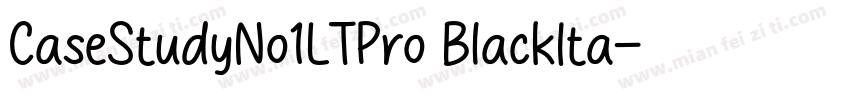 CaseStudyNo1LTPro BlackIta字体转换